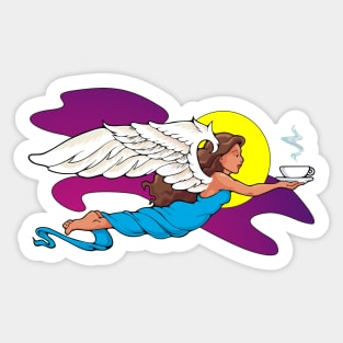 Coffee Angel Sticker